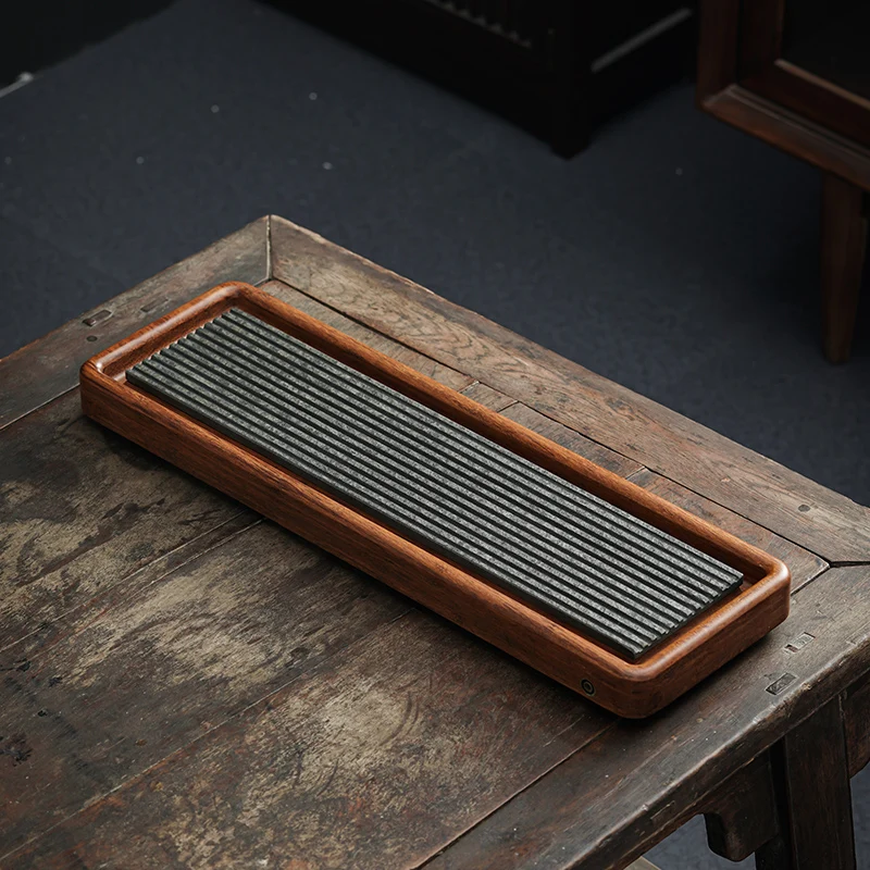 

Creative Rectangular Tray Gong Fu Tea Vintage Chinese Tiered Tray Tea Table Stone Plateau De Service Tray Set Serving MZY