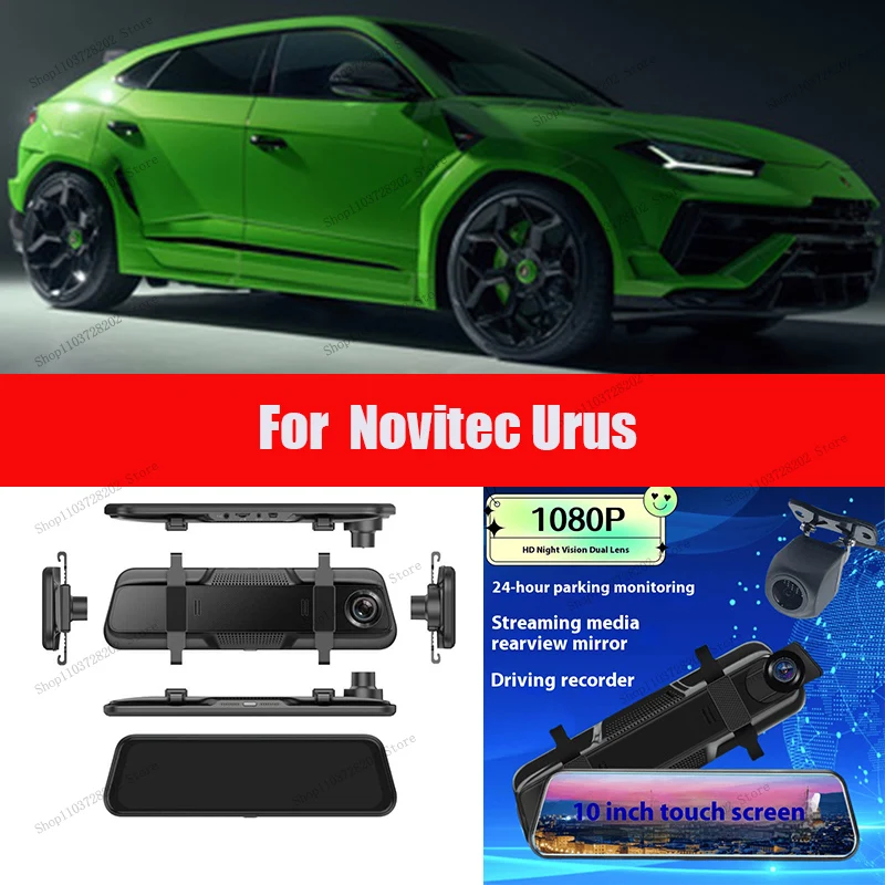 

For Novitec Urus 4K WIFI GPS Car Dvr Mirror Dash CamDual Lens Dashcam Drive Recorder Stream RearView Mirror IPS Screen Camera