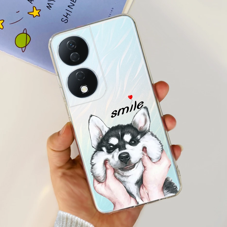 Cute Cat & Butterfly Painted Soft Silicone Phone Case -