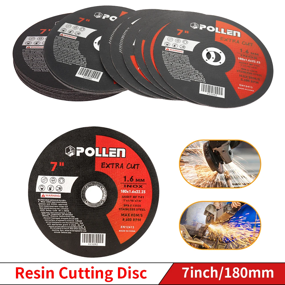 Metal Cutting Disc 1-5pcs 180mm Anngle Grinder Grinding Wheels For Stainless Steel Cut Off Wheel Reinforced Resin Cutting Blade