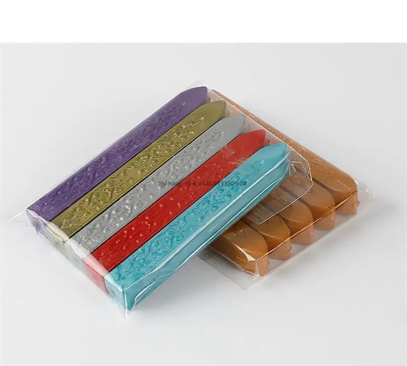 24 Colors Flower Seal Wax DIY Card Invitations Envelope Retro Wax Seal Stamp Wax Seal Magic Arrow Pattern Wax Stick With Wick