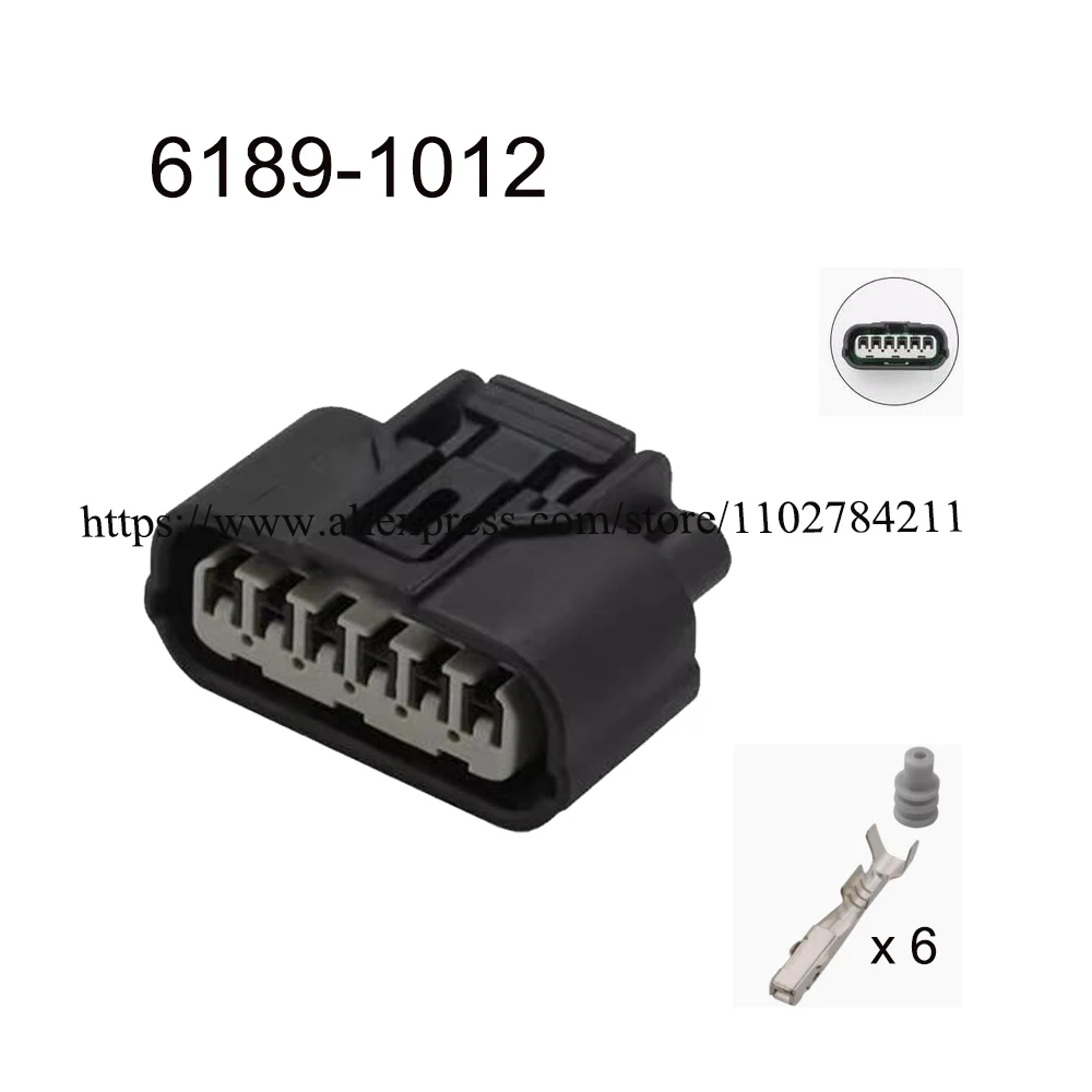 

100SET 6189-1012 automotive Waterproof female wire connector terminal plug 6 pin socket seal