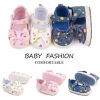 Baby Shoes Girl Spring and Summer Sandal First Step Shoes 6 to 12 Month Baby Girl Toddler Shoes Dots and Bowknot 1