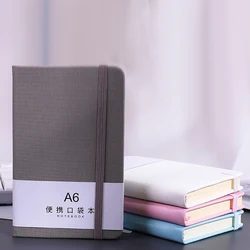 Compact Mini Notebook Portable Notepad Memo Diary Planner Organizer Sketchbook, 100 Sheets - A7 (Grey)