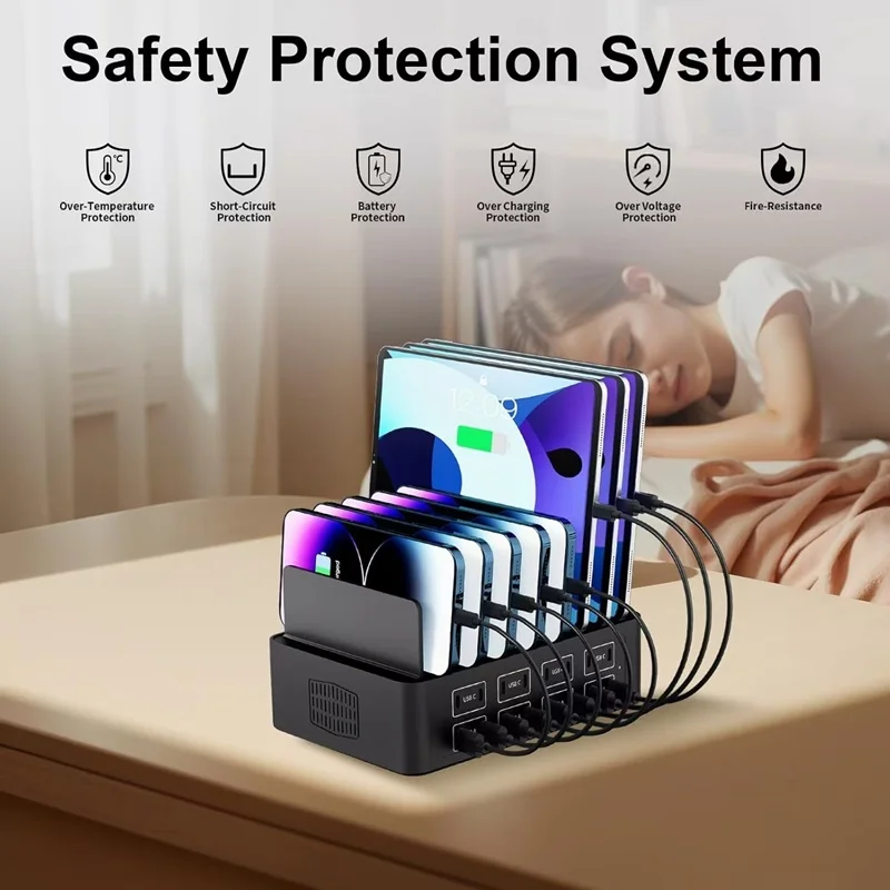 150W Universal Multi USB Charger 16 Port USB Type C Fast Charging Station Stand For Ipad Iphone 17 16 Samsung S22 Xiaomi Tablet