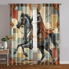 2pcs, Curtain Popular 2D print Vintage for Man on Horseback Durable Polyester (without rod) Gifts for Kitchen Living Room Office 1
