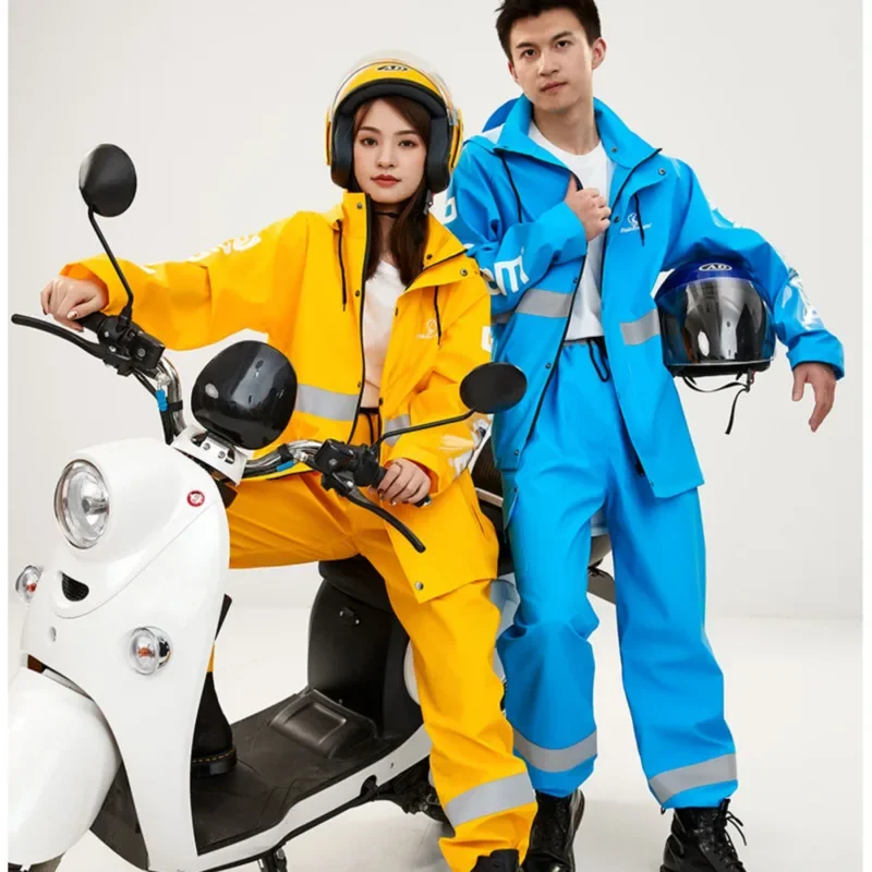 

Extended Length Fashion Rain Poncho Powerful Waterproof Suit Ideal Outdoor Cycling Split Design Ease High-Visibility Rains Cloat