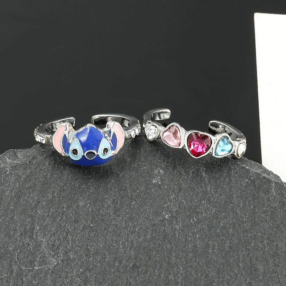 Lilo and Stitch Wedding Band, Disney Lilo And Angel Wedding Ring, Disn