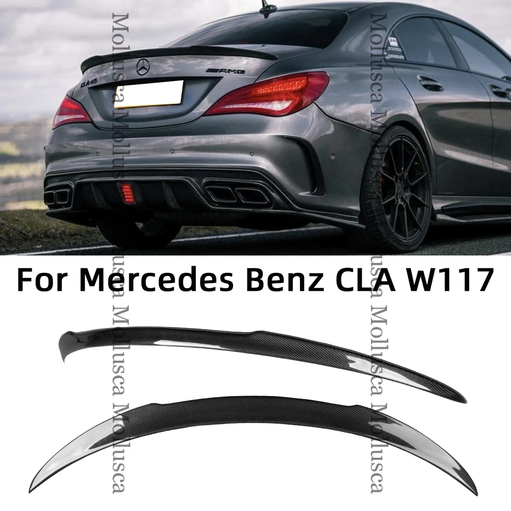 For Mercedes-Benz CLA W117 C117 FD Style Carbon Fiber Rear Spoiler ...