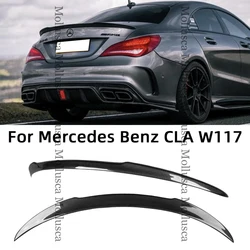 For Mercedes-Benz CLA W117 C117 FD Style Carbon Fiber Rear Spoiler Trunk Wing 2013-2019 FRP honeycomb Forged Glossy black