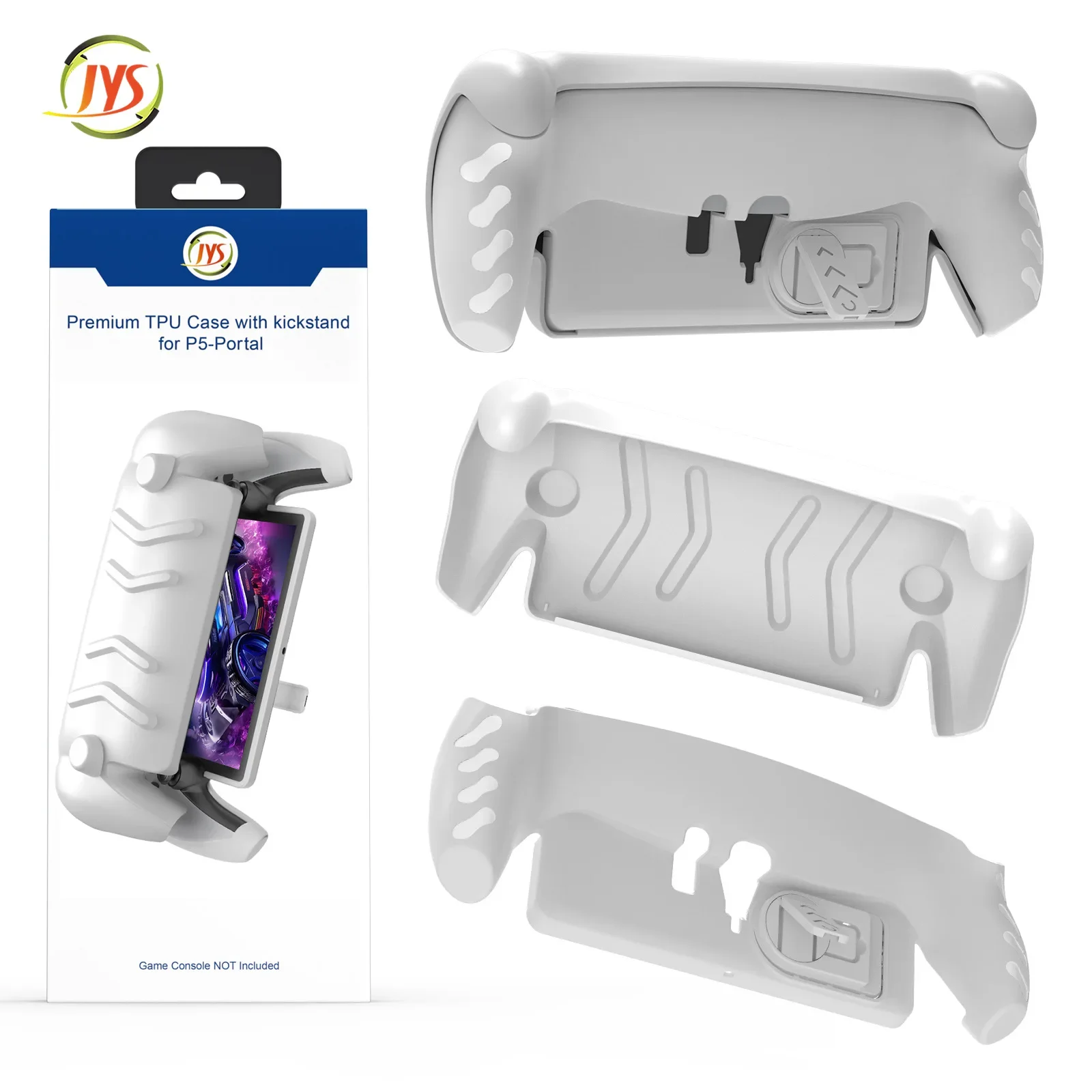 JYS-P5188 For PS5 Portal handheld full TPU protective case with folding bracket detachable surface cover anti drop protection