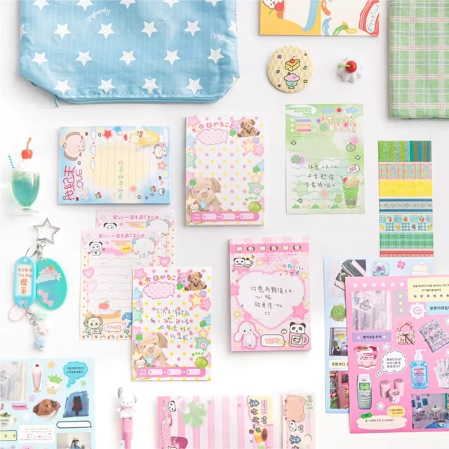 50 Sheets Cute Japanese Old-fashioned Style Memo Pads Message Paper Journal DIY Base Material Notepad School Stationery 3
