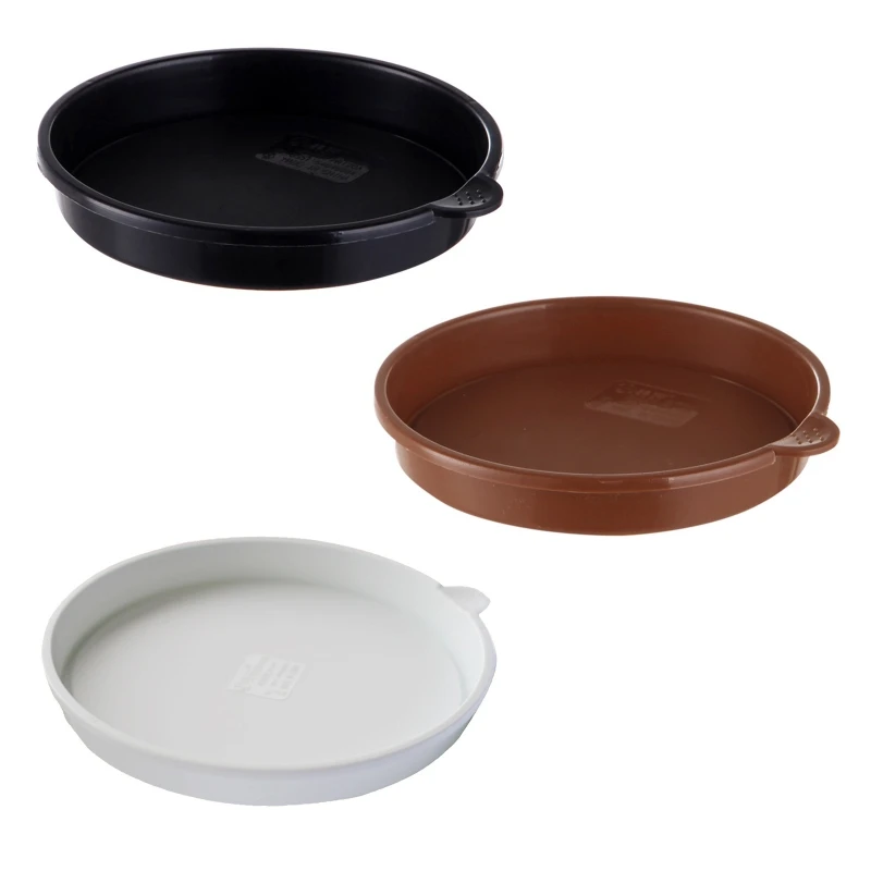 Creative Plant Saucer Durable Round Plastic Plant Drip Tray W/ Handle