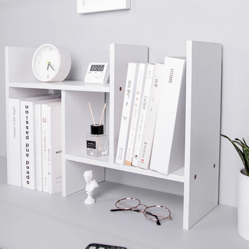 

Деревянный регулируемый стол, книжная полка, полка для дисплея, книжная полка, органайзер для офисного стола, без формальдегида