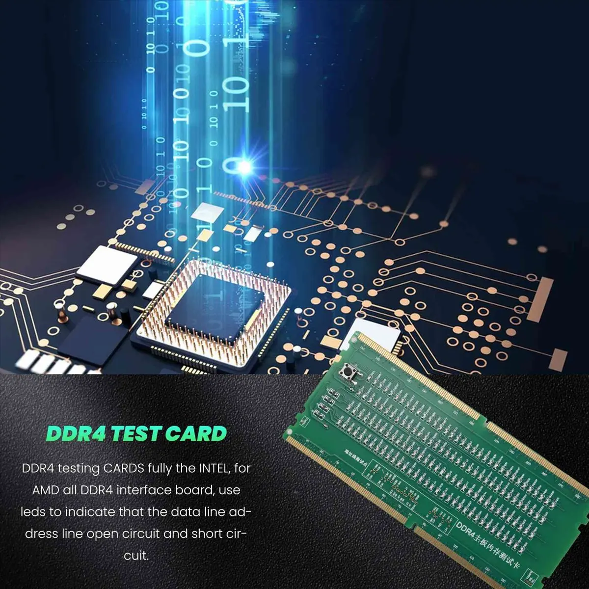 업그레이드된 2026-DDR4 테스트 카드 RAM 메모리 슬롯 LED 데스크탑 마더보드 수리 분석기 테스터