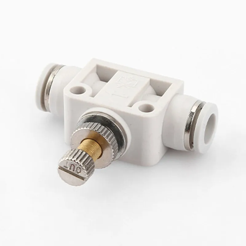 Pneumatic Throttle Valve Air Connector Fitting, Push-In Hose Plastic