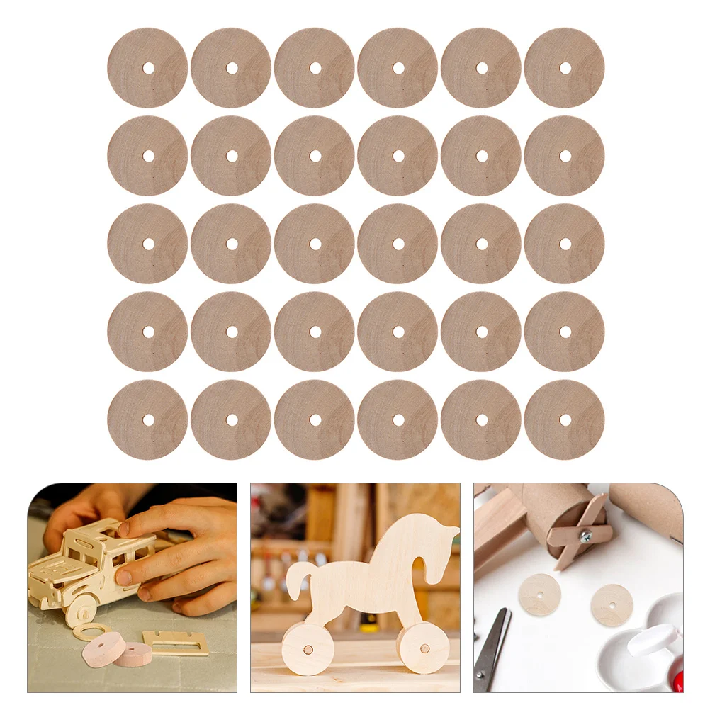 

Wood Craft Wheels Small Wood Wheels Miniature Wooden Wheels Tools Wheel DIY Art Crafts Accessories