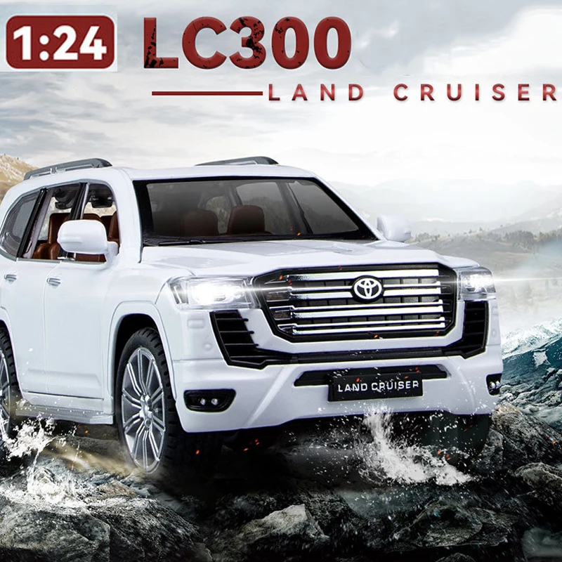 

1:24 Toyota Land Cruiser LC300 High Simulation Alloy Car Model Vehicles Light & Sound Diecast Car Toys for Kids Gift Toys Car