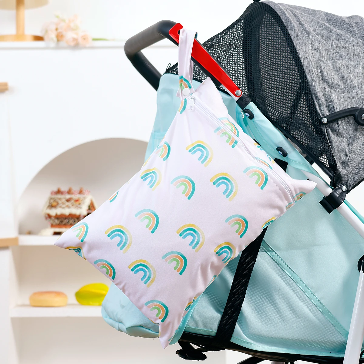 Elinfant 2PCS 방수 기저귀 가방 보관 가방 해변, 수영장, 체육관, 휴대용 기저귀 가방에 대한 습식 건식 가방
