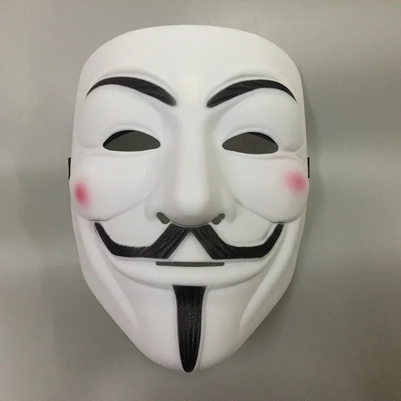 Movie Cosplay V for Vendetta Hacker Mask Anonymous Guy Fawkes Halloween Christmas Party Gift for Adult Kids Film Theme Mask