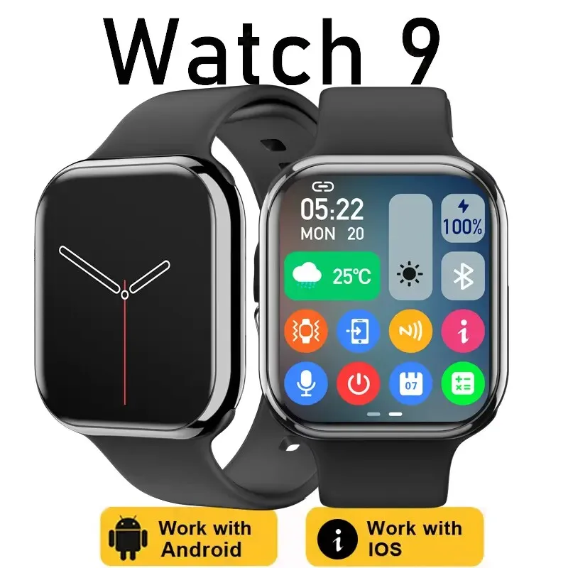 Smart watch Watch 9 Smart Watch Men Body Temperature BT Call NFC Always on Display GPS Sport Watches Women For Apple Android