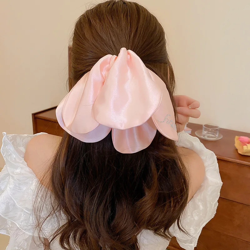 

Flower Scrunchies Large Intestine Big Hair Ties Elastic Bands Headwear Ponytail Holder Hair Rope Exquisite Headdress