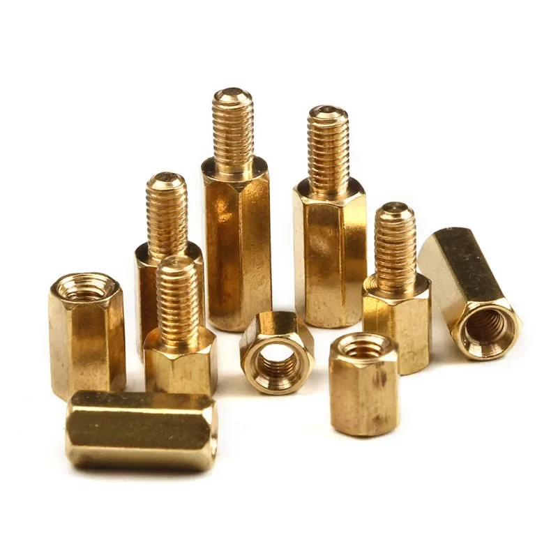 Copper Brass Standoff Screws,Copper Pillar Screws 300Pcs M2/M3 Hex Head Copper Pillar Brass Standoff Spacer Screws Threaded Pillar Male/Female PCB Circuit Board Stand Off Kit