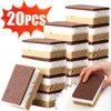 Double-sided Natural Sponges sandy fiber Scouring Pads Kitchen Pot Dishwashing Magic Rust Remover Brush Cleaning Accessories