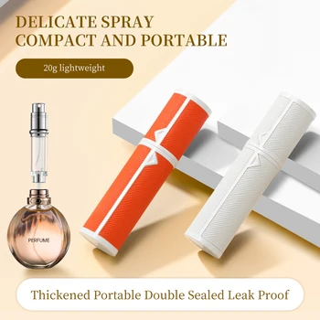 5ml PU Leather Mini Perfume Atomizer Bottles Sprayer Ultra-light Portable Travel Perfume Bottle Customized Refillable Bottles