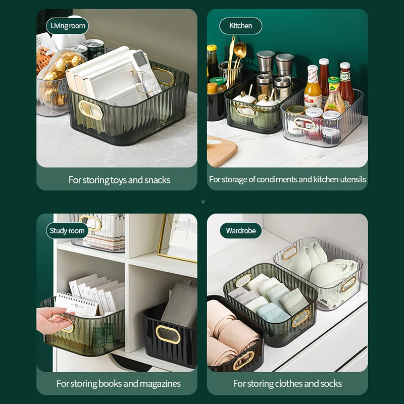 1PCS Desk Storage Box Cover Scrub Facial Mask Box Storage Rack Sorting Basket Lipstick Desk Skin Care Cosmetics Box 5
