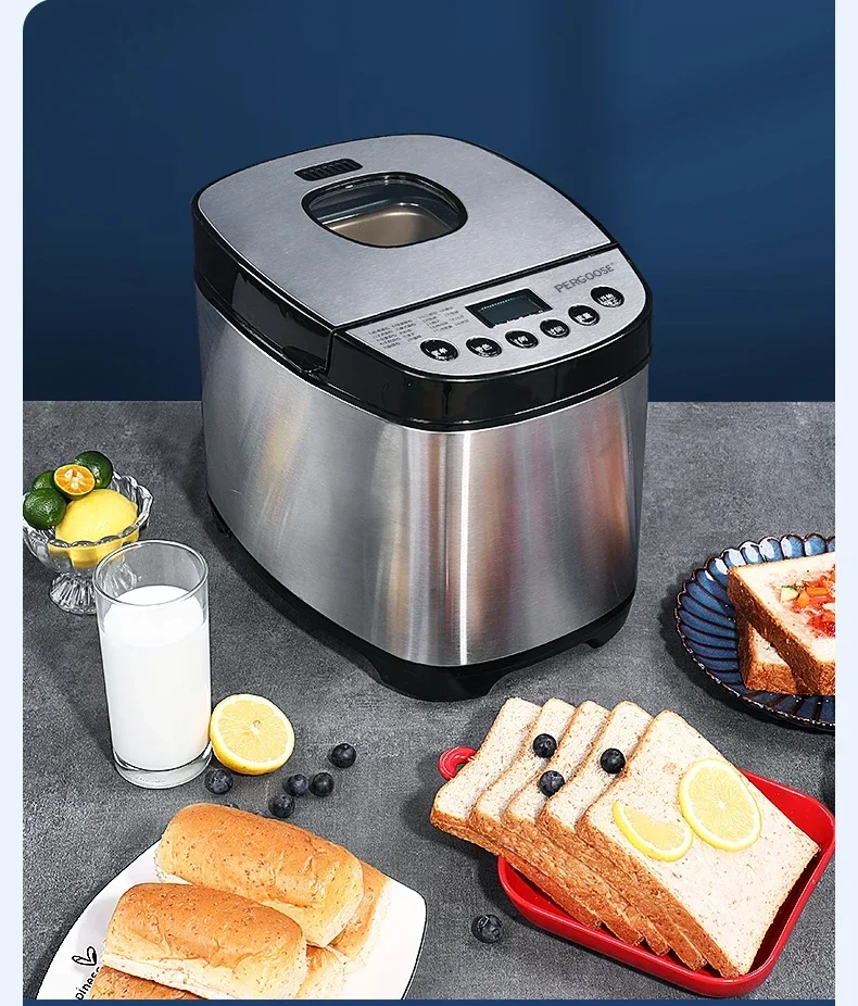 2.0lb Stainless Steel Electric Small Bread Maker Machine Automatic Bread Maker For Home