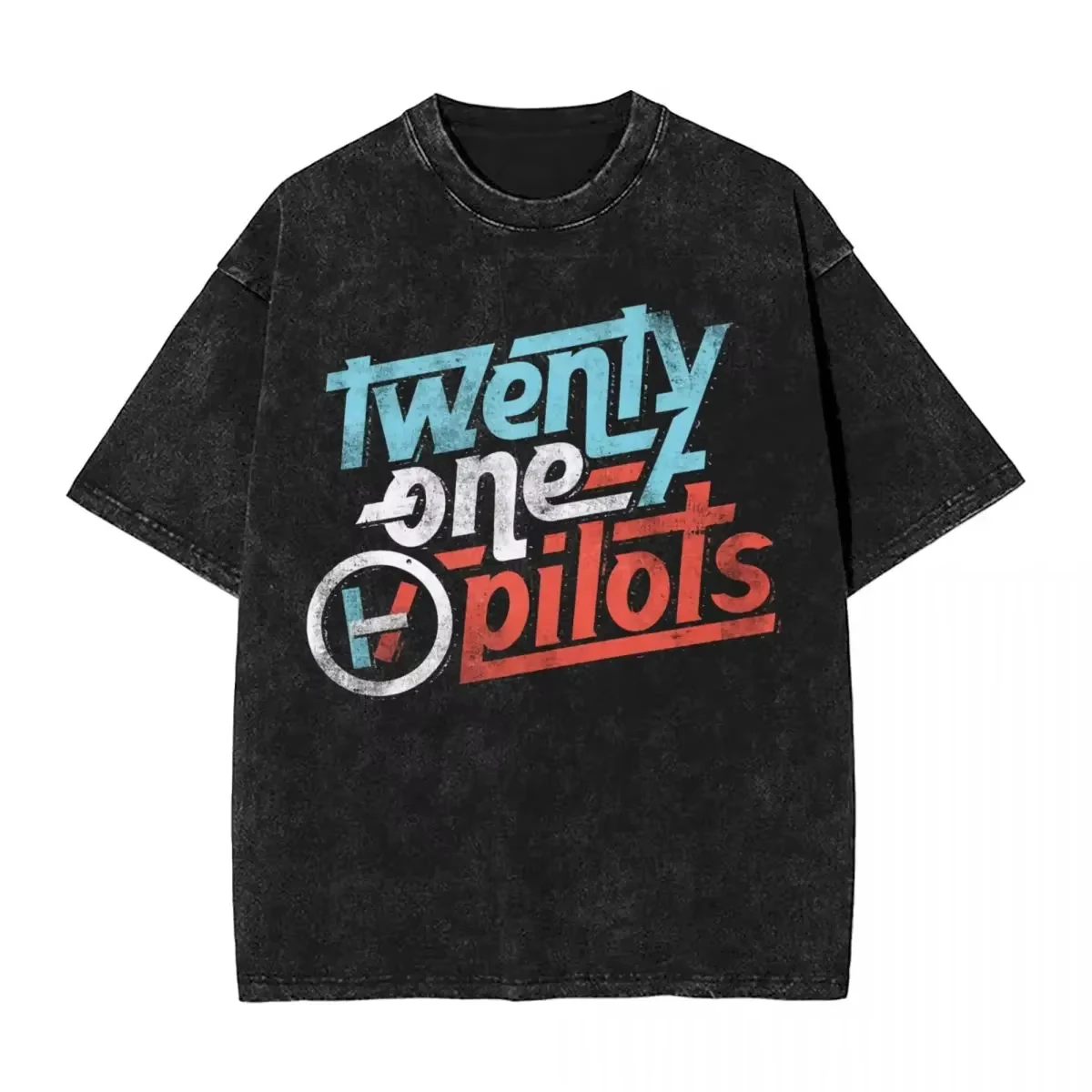 2025 Twenty One Pilots Men Women Washed Hot Stamping Print T-Shirt Harajuku Cotton  Tshirt Band Men's Short Sleeve Top Tees view 2