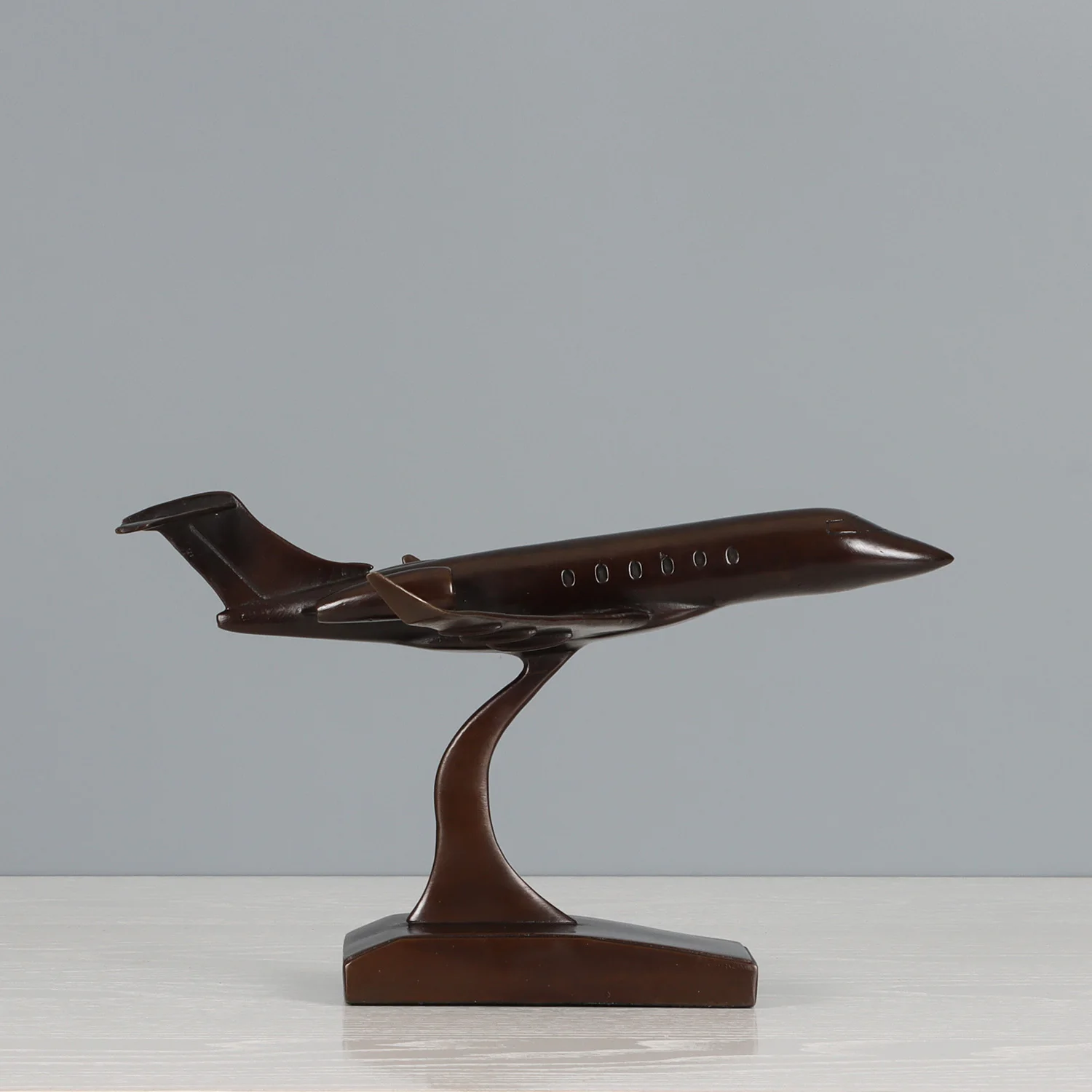 Bronze Challenger 350 Aircraft Plane Statue Figurine Airplane Sculpture for Home Decoration Collection 4