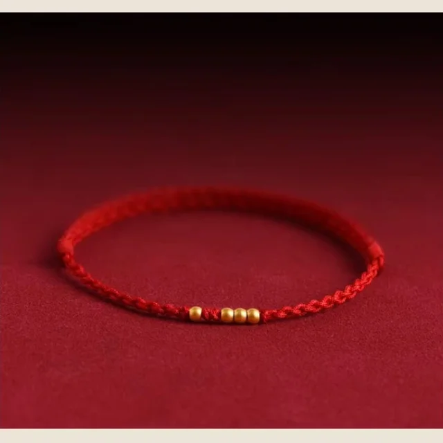 Handmade Lucky Couple Bracelets Red String Chinese Zodiac Year Charm Accessories for Love 4