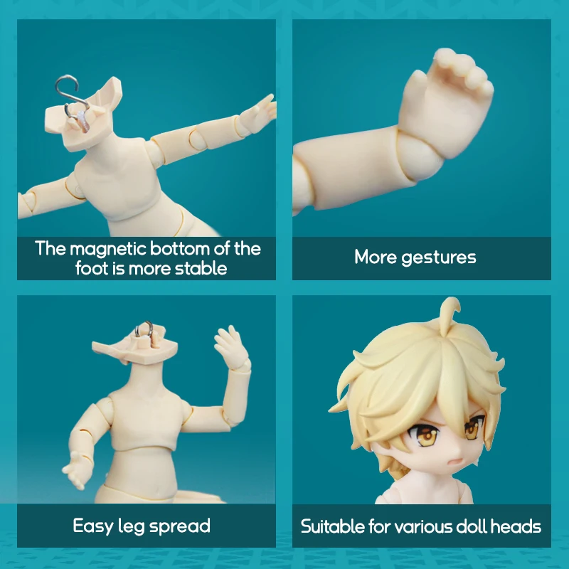 YMY Movable Joint Anime Figure Doll Body - White Normal Skin Accessories