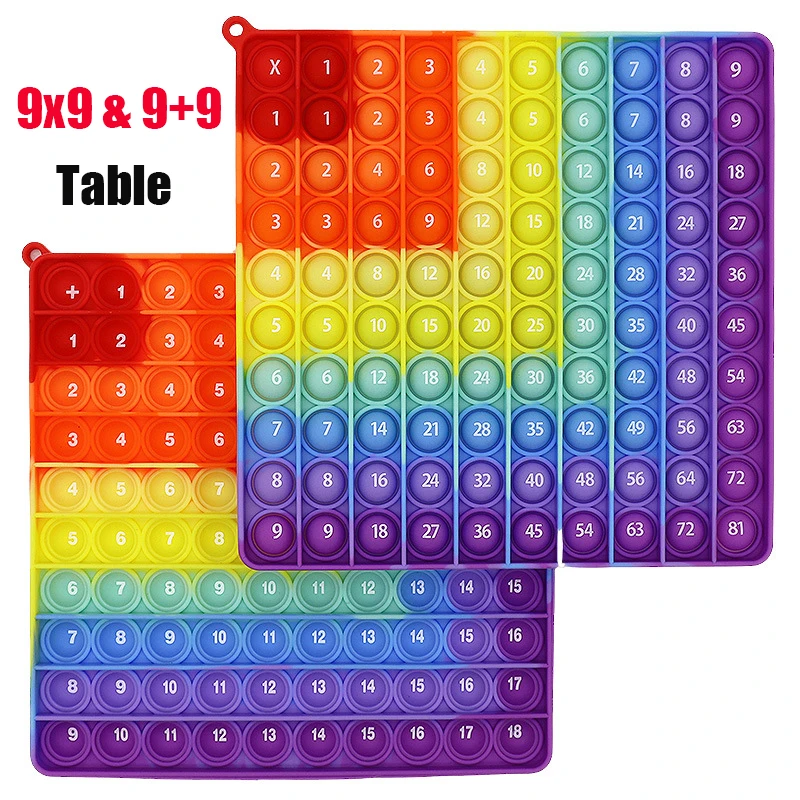 

Игрушка Kidstoy Монтессори 9 и 9x9, арифметический стол для детей, 20 см, цветные пузырьки, учебные пособия, Обучающие игрушки, подарок для мальчиков