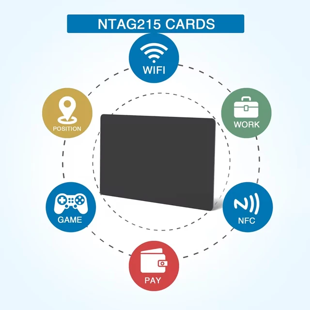 5/10 Rewritable NFC Cards Black NFC Tags NFC Business Card NFC 215 Cards NFC Ntag215 Cards Blank NFC Cards Rewritabl 504 Bytes 3