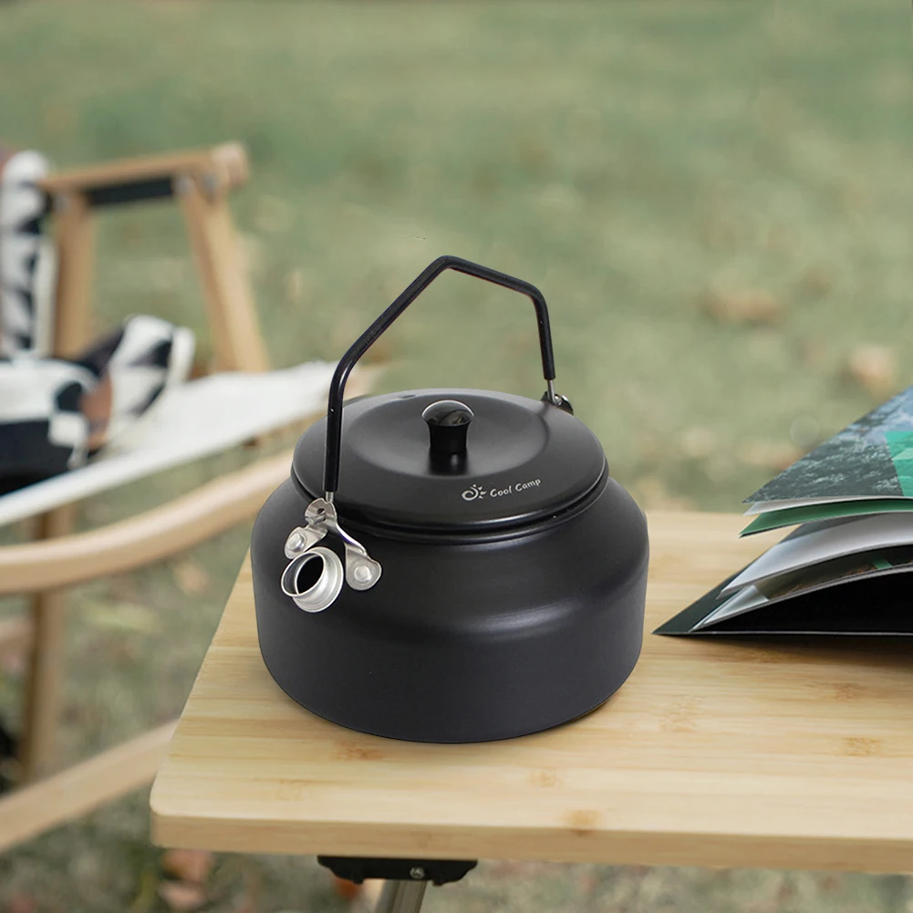 900ml Camping Tea Coffee Pot Aluminum Alloy Portable Camping Boil Water