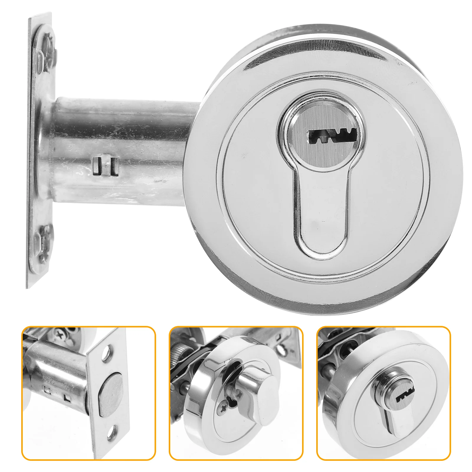 

Door Gate Single Cylinder Deadbolt Stainless Steel Dead Bolt Door Lock With Key Zinc Alloy Door Door Handle Black