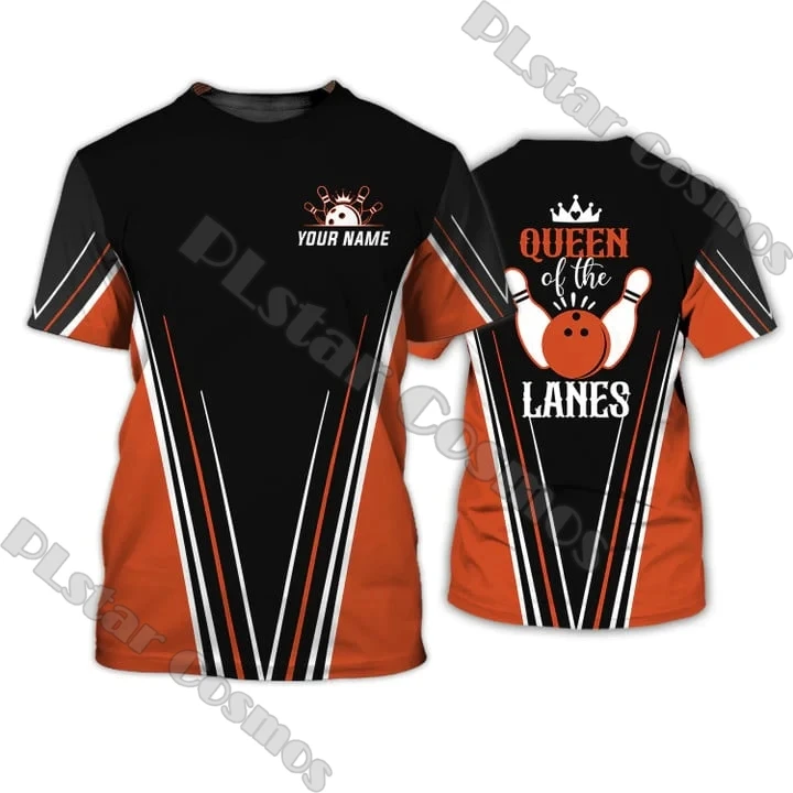 Sommer Neueste Herren t-shirt Angepasst Name Bowling Spieler 3D All Over Gedruckt Unisex Casual T-shirt Geschenk Für Bowling Liebhaber DW204 – Detail 21