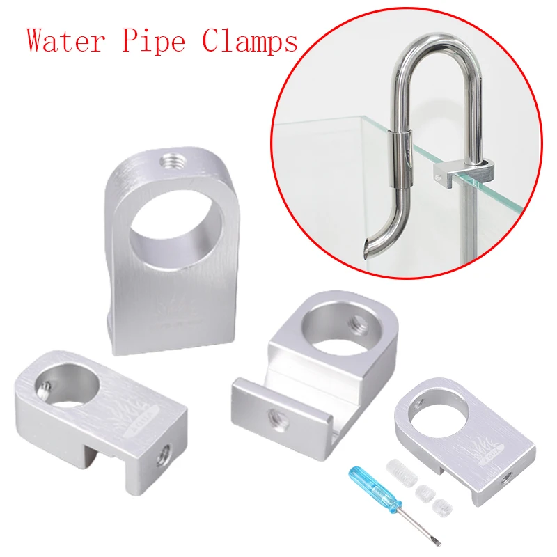 

1PCS Aquarium Aluminum Alloy Water Pipe Clamps Clip Filter Holder Stainless Steel Glass Tube Fish Tank Fixed Connector Accessory