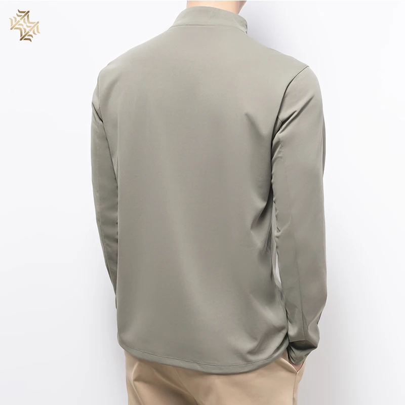 SBWL Autumn high quality men's Running fitness outdoor sportswear fashion business casual breathable long sleeve T-shirt Tops 6