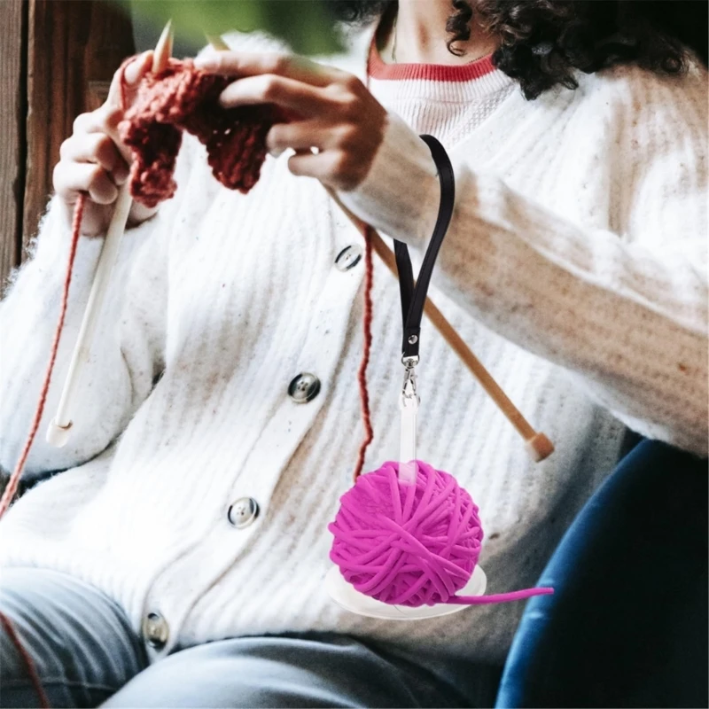 String Dispenser Holder Acrylic Detachable Wrist Yarn Holder Reusable Yarn for Home Lightweight Balls yarn holder