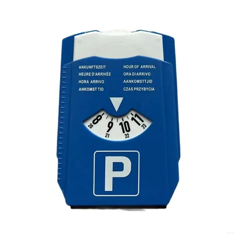 P04D Parking Meter Ice Scraper Time Display Disc Car Windshield Snow Shovel Return Time Note Snow Remover Timer Clock