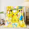 Pokemon Blanket Cute Cartoon HD Flannel Fluffy Throw Camping Blankets for Children Sofa Throw Thin Blanket Modern Fashion Gift 1