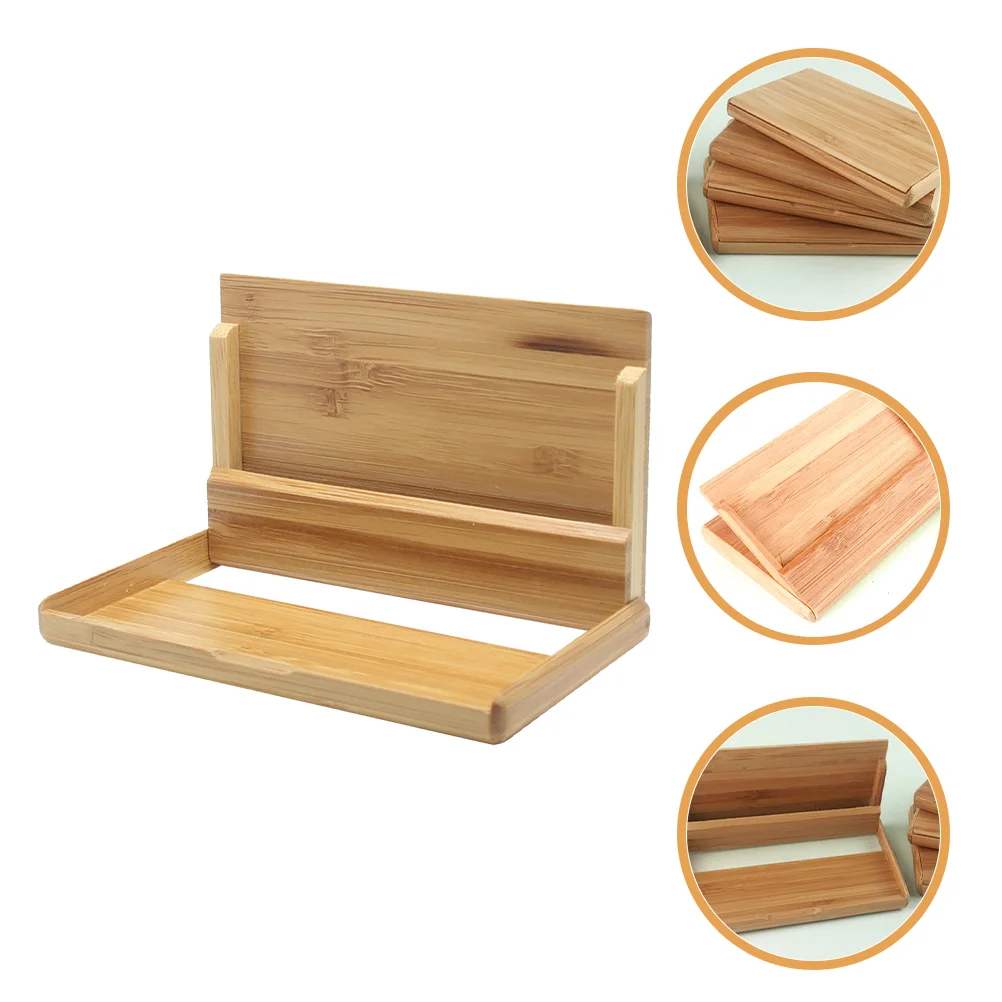 

Business Card Storage Box Display Shelf Holder for Desk Multiple Portable Holders Stands Wooden Cards Man