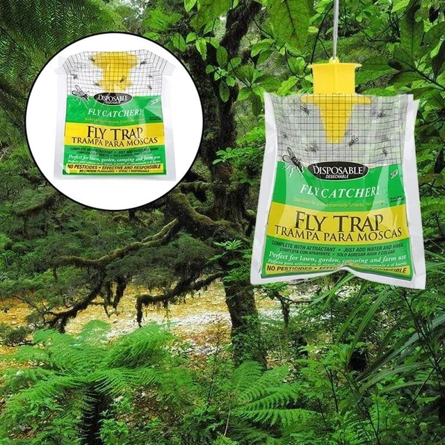Függő Légy Elkapó Csali Táska Légycsapdák Kerti Udvari Otthoni Kellékek Kártevőirtó Műanyag Eldobható Termékek - Image 5