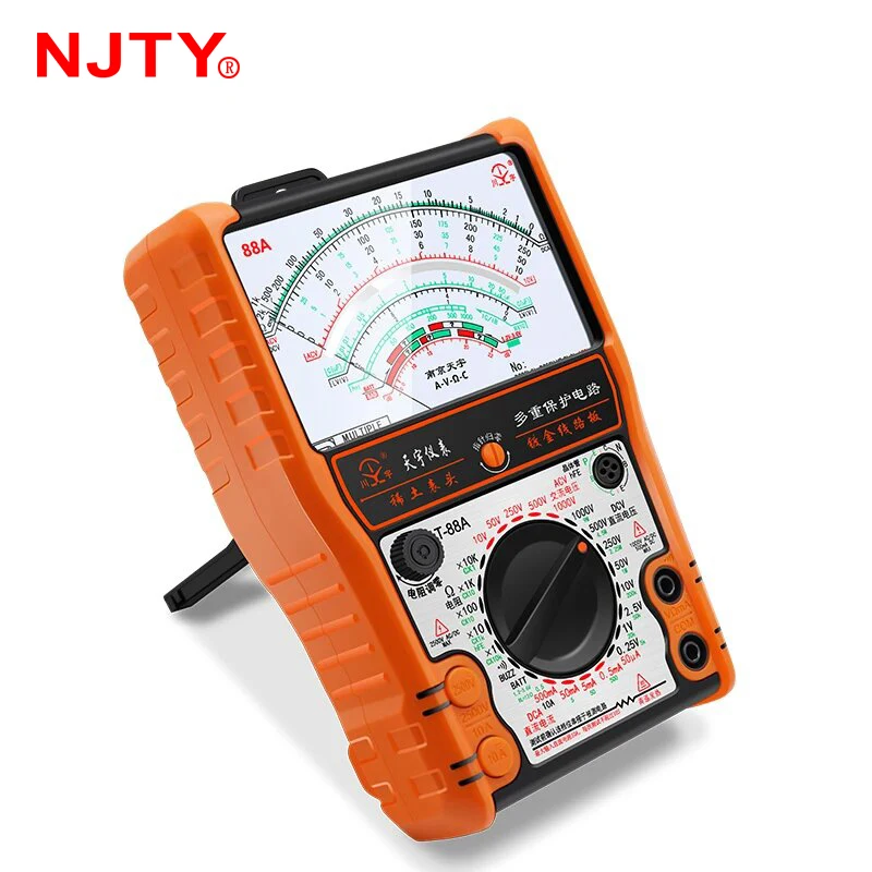 NJTY High Precision Pointer Multimetro T88A T88B T88C  AC DC 2500V Voltmeter Ammeter Resistor  Analog Multimeter Tester  tools 6