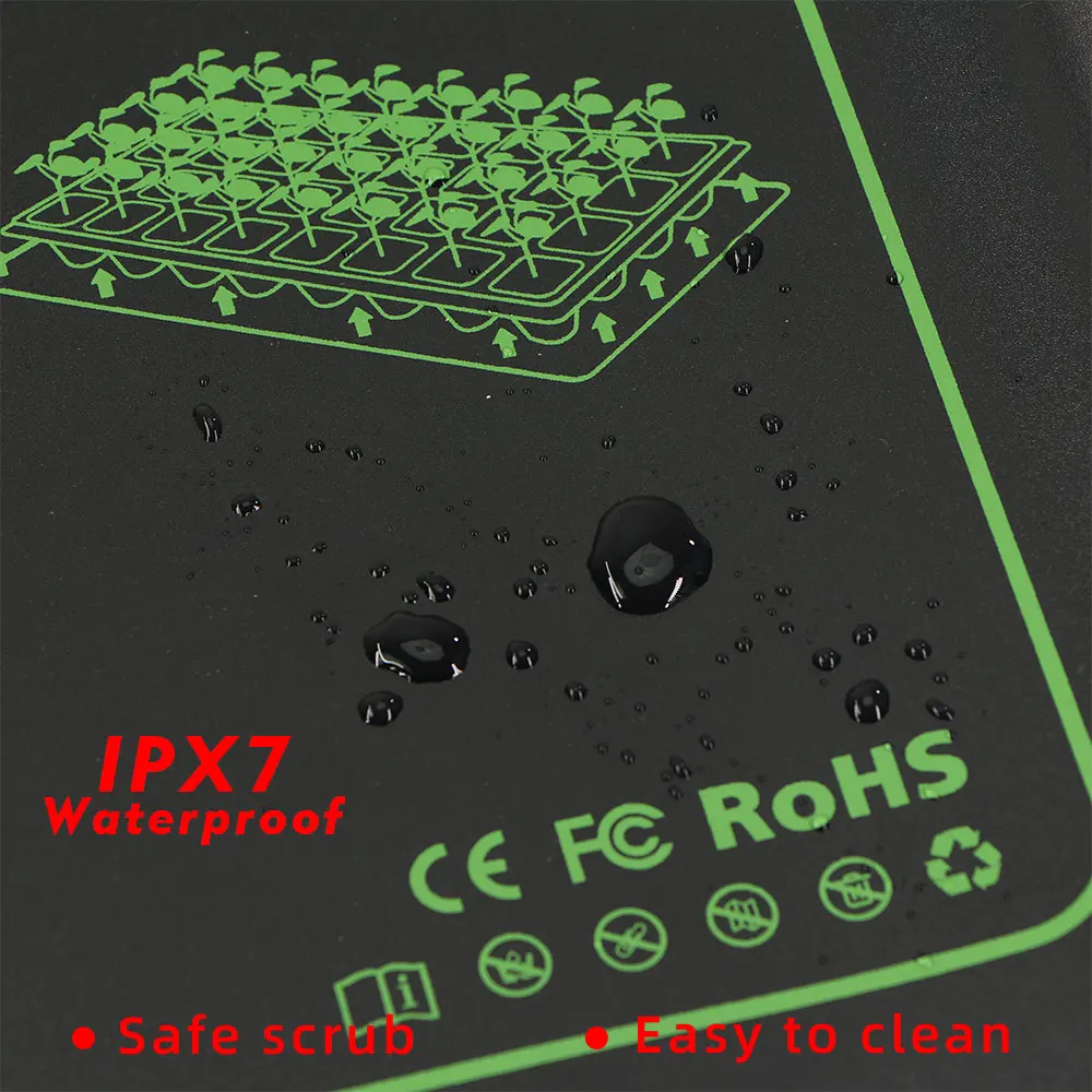 Graphene Seedling Heated Mat Adjustable Thermostat Seeds Germination Plants Nursery Grow Heating Pad Garden Accessories