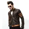 High-end Brand Men's Zipper Leather Jacket Wolverine Slim Fit Short Coat Retro Locomotive Logan Bomber PU Leather Jacket 5XL-M 3